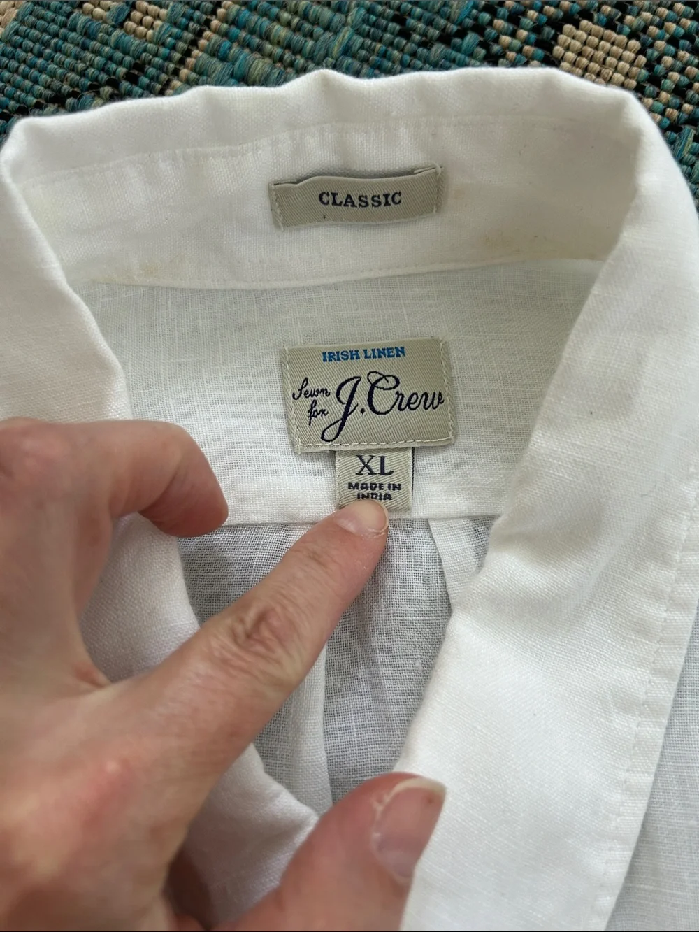 J. Crew White Short-Sleeve Linen Button-Down Shirt